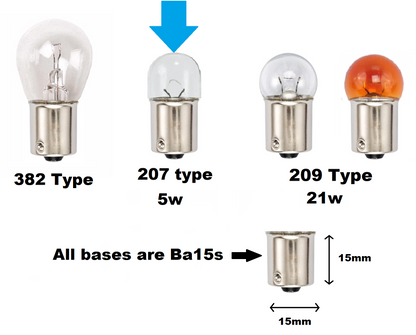 Clear BA15s Side/Indicator bulbs for Land Rover Defender (x2)