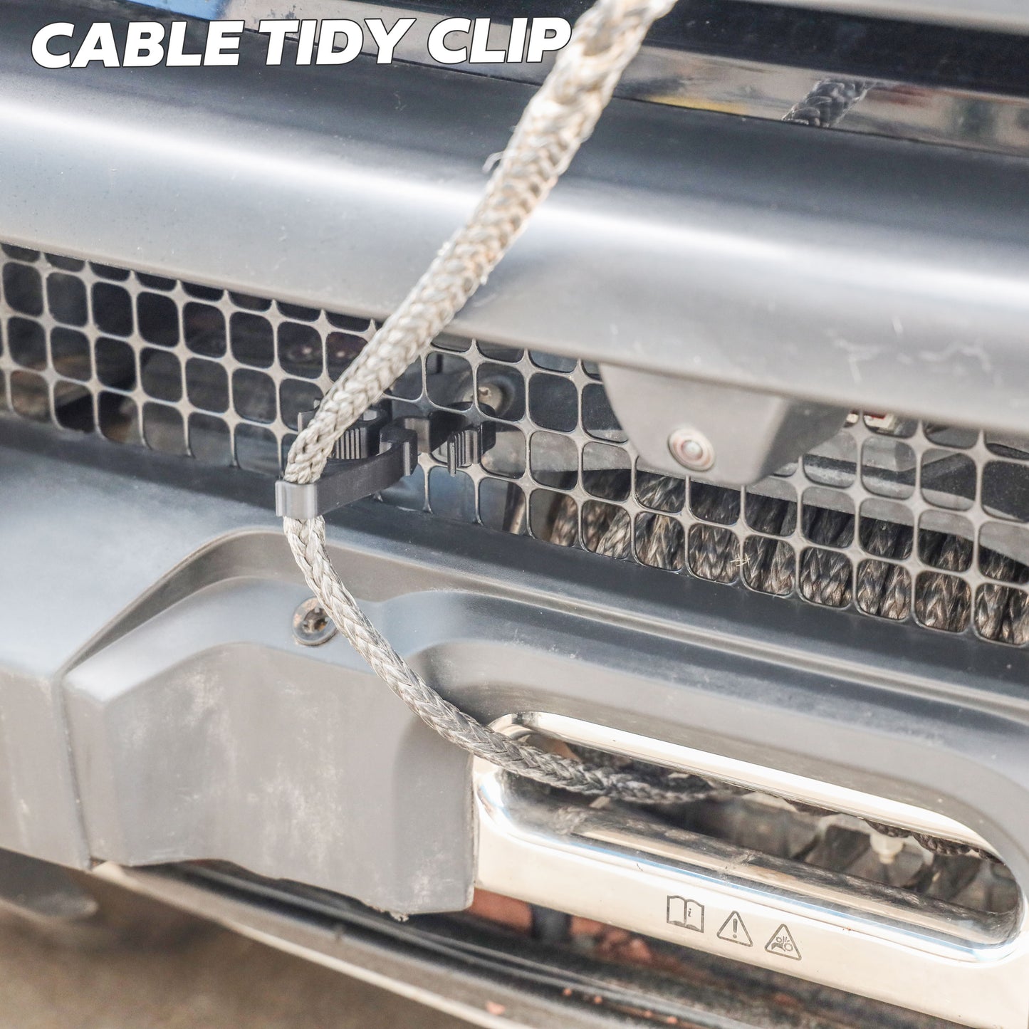 Winch Access Panel & Hook Holder Bundle for Land Rover Defender L663 - All Black