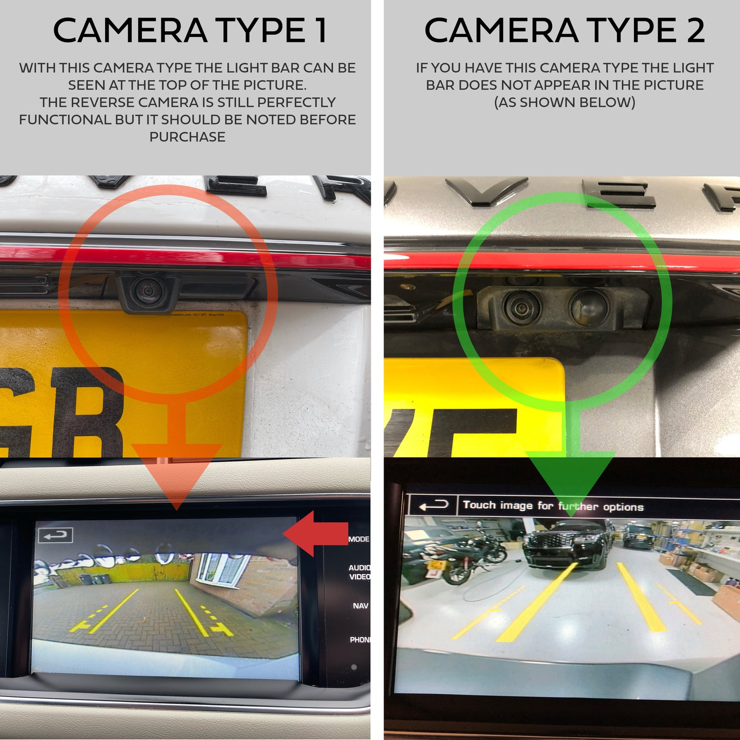 Rear Tailgate LED Lightbar for Range Rover Sport L494 WITH reverse camera - SMOKED Lens