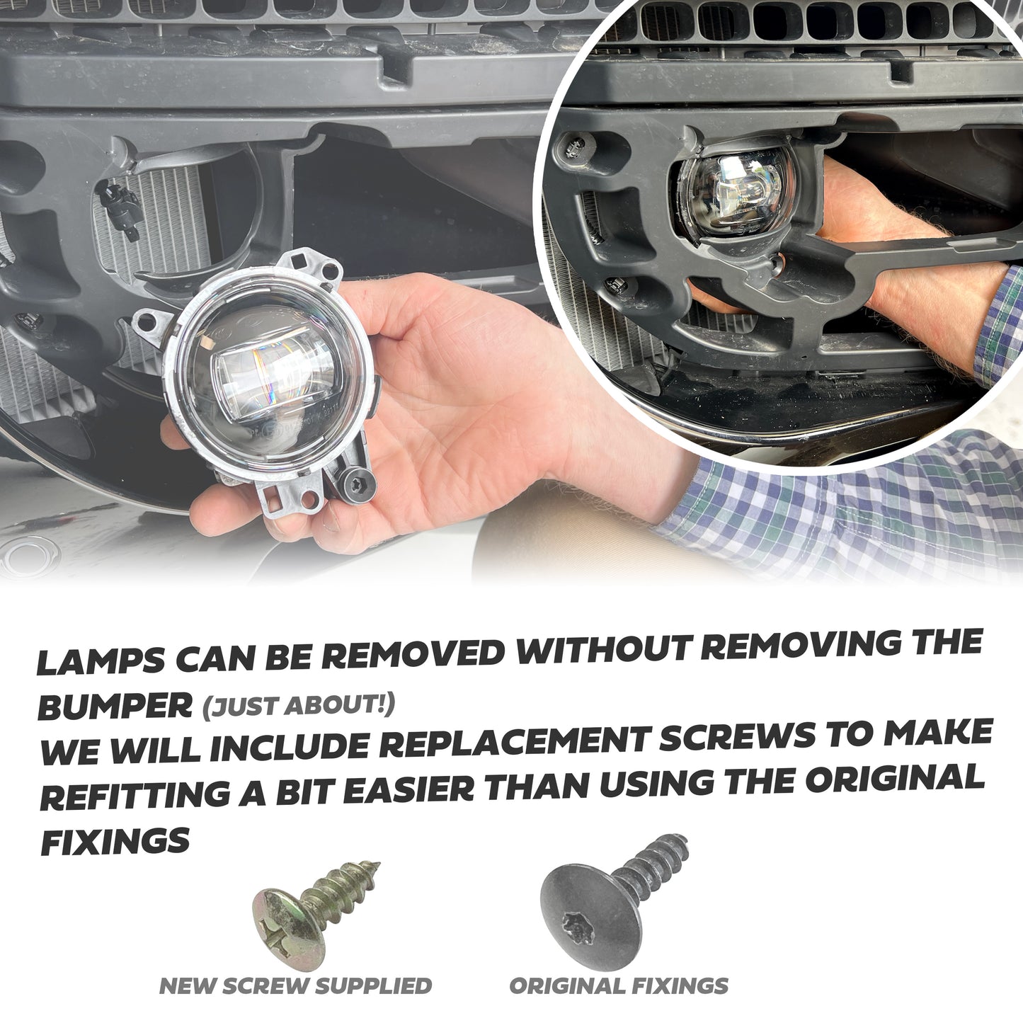 2x Genuine Fog Lamps for Land Rover Defender L663 (TAKE OFFS)