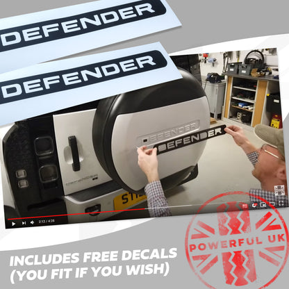 Spare Wheel Cover - Genuine (+ infill decals) for Land Rover Defender 2020