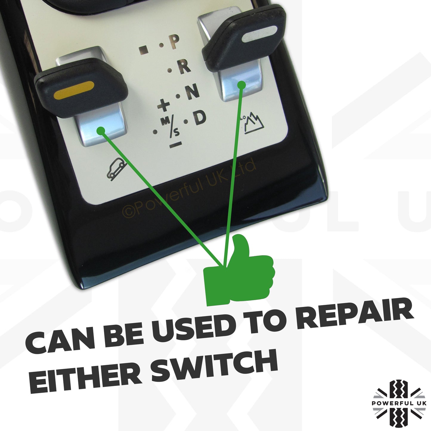 Gear Mode Switch - Repair & Refurb Kit - Black - for Range Rover L322 2002-06