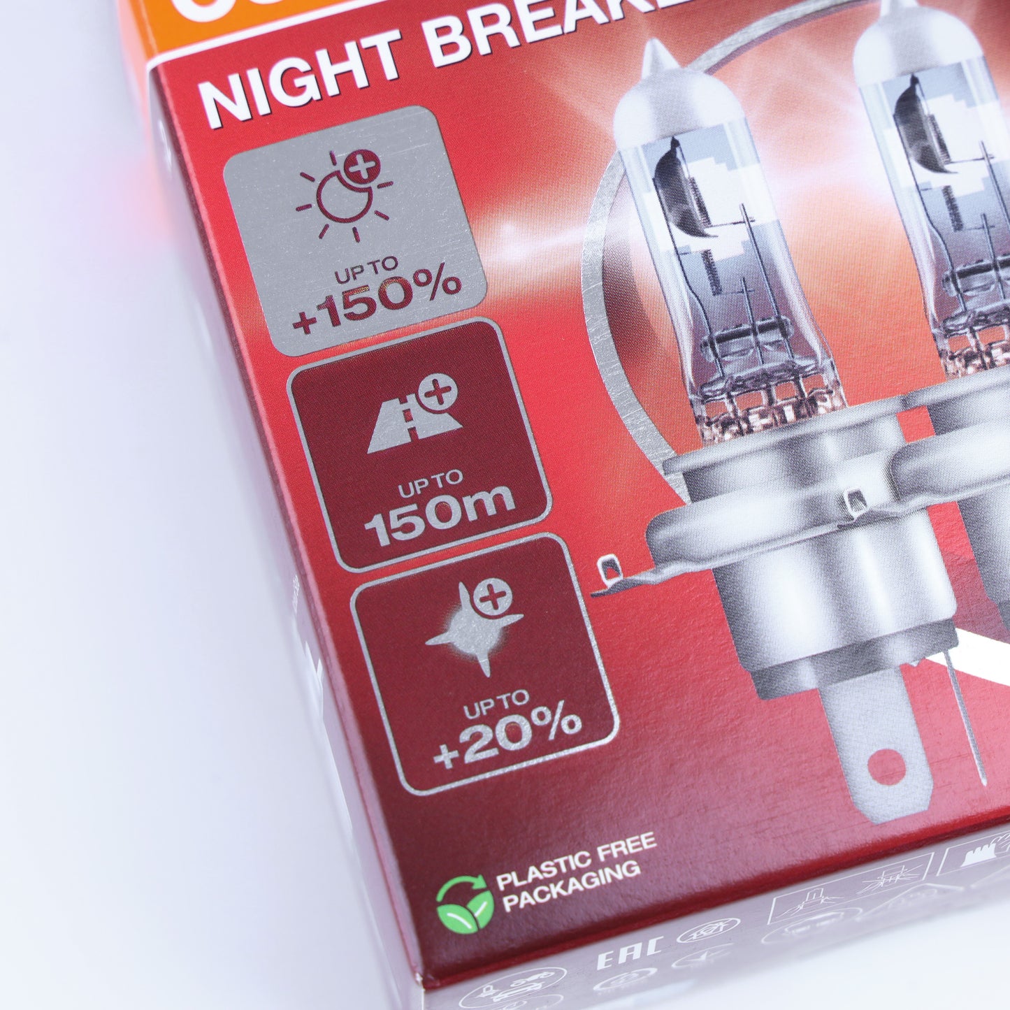 OSRAM H4 high Power " Night Breaker LASER" Bulbs (Pair) for Land Rover Defender