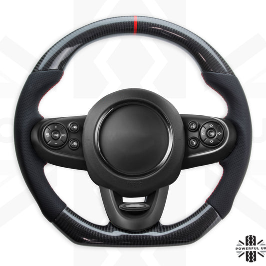 Steering Wheel - Carbon Fibre with Sports Grip for BMW Mini F54,F55,F56