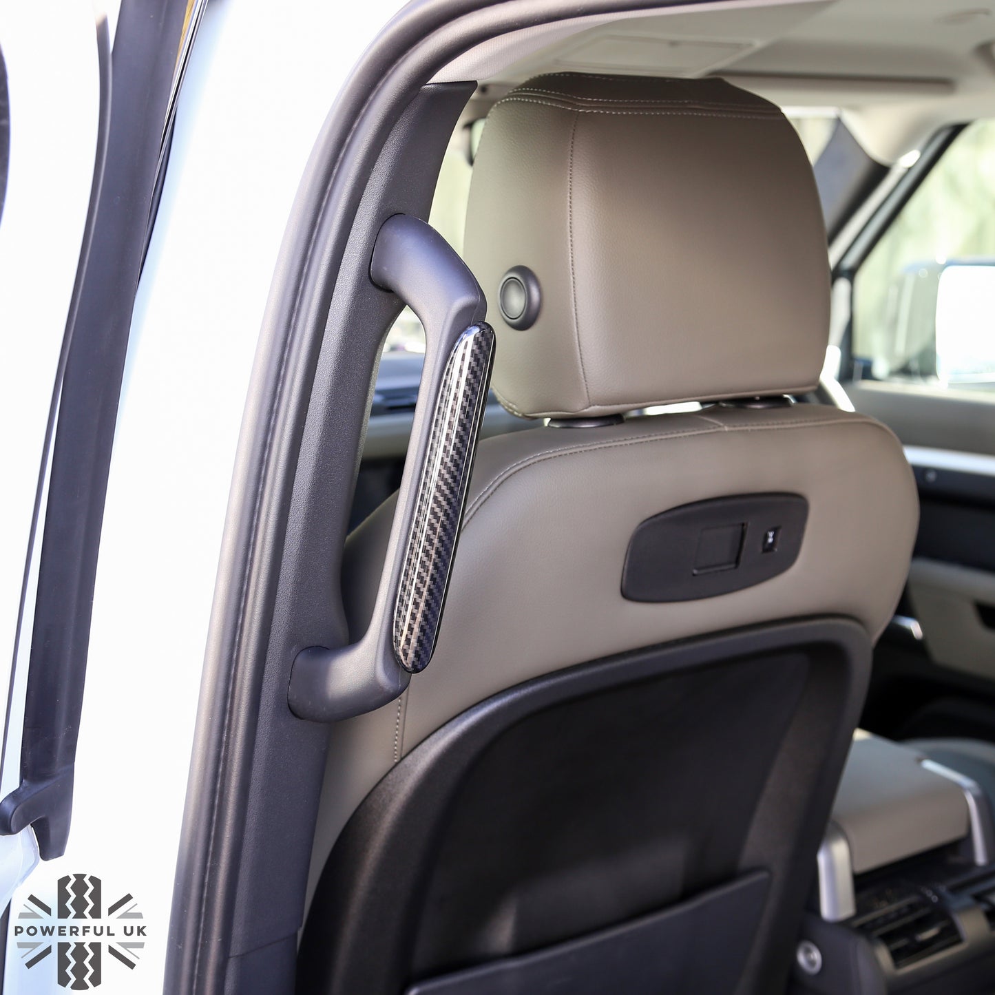 Rear Grab Handle Covers - Carbon Fibre - for Land Rover Defender L663