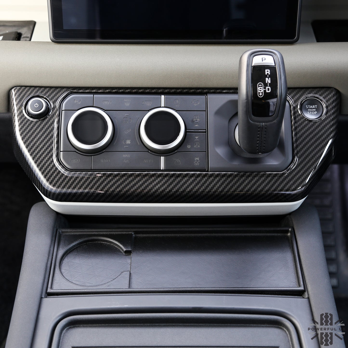 Centre Dash Cover Trim - Carbon Fibre - for Land Rover Defender L663