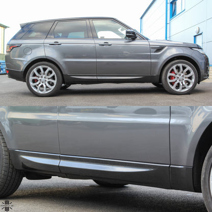 Lower Door Mouldings for Range Rover Sport L494 - Carbon Fibre Effect