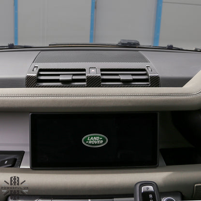 Centre Air Vent Cover Trim - Carbon Fibre - for Land Rover Defender L663