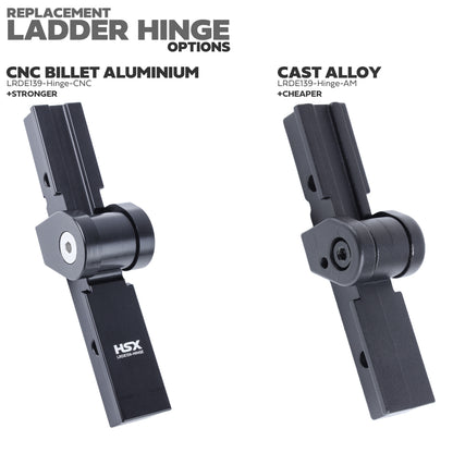 2x Replacement Hinges for Deployable Side Ladder for Land Rover Defender L663 - CNC aluminium