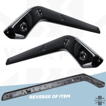 3pc Gloss Black Interior Trim Kit (Centre console & door pull) for Land Rover Defender 90 - LHD