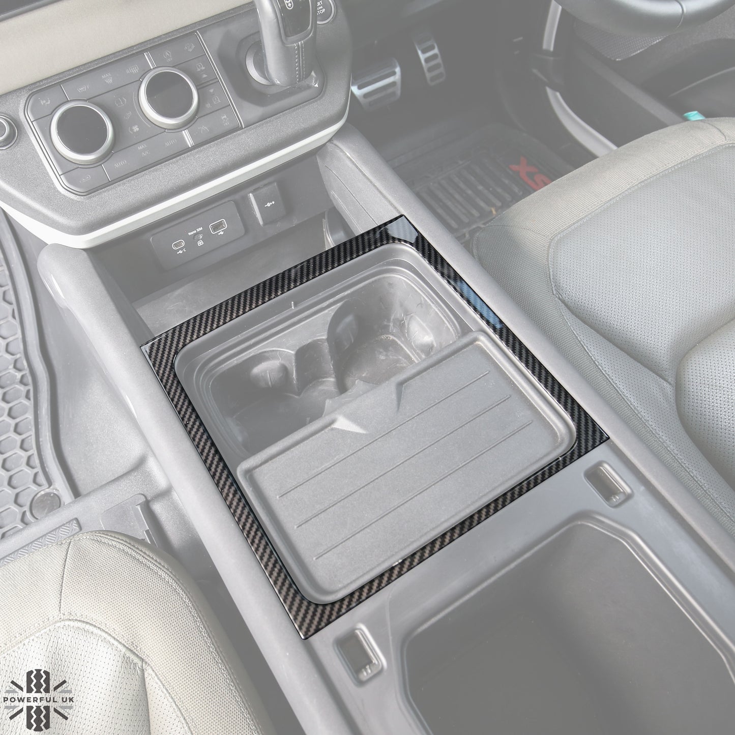 Centre Console Trim - Carbon Fibre - for Land Rover Defender L663