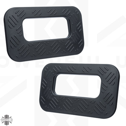Tow Loop Upgrade Kit D - Black Loops + Chequer Surrounds (Slim Type) for Land Rover Defender L663