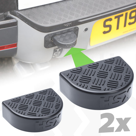 2x Tow Eye Bungs for Land Rover Defender L663 - Chequer Plate Top