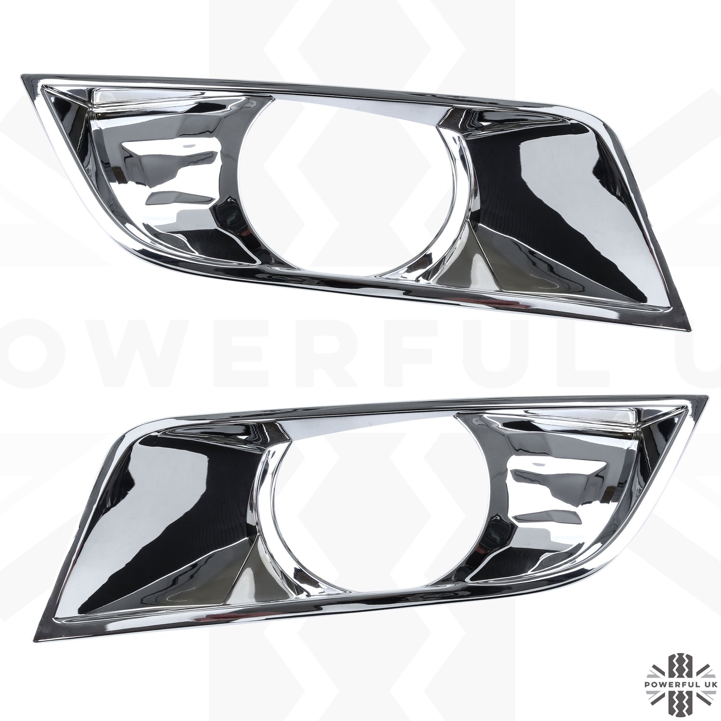 Fog Light Surround Covers in Chrome for Ford Ranger T7 2016-19 (XLT & Limited models)