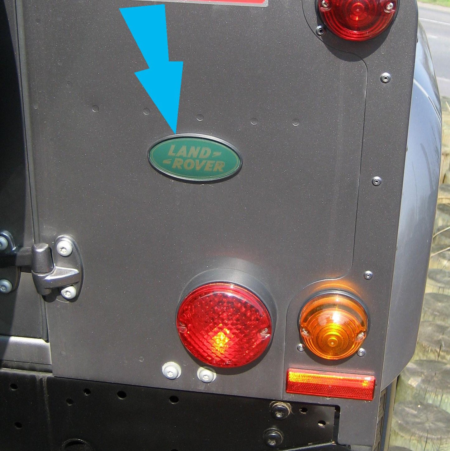 Black & Silver Badge on Chrome Plinth for Land Rover Defender