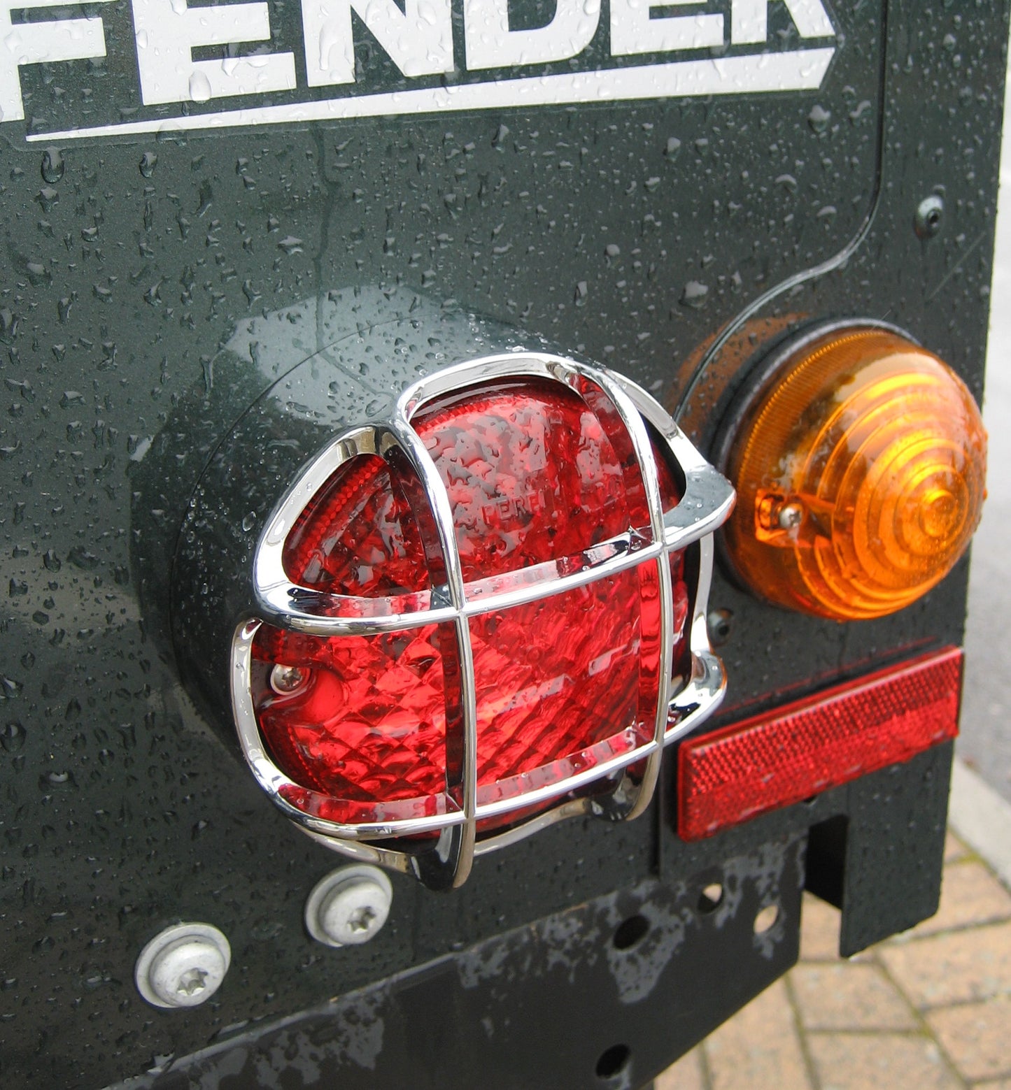 Rear Light Guard Chrome for Land Rover Defender NAS lamp