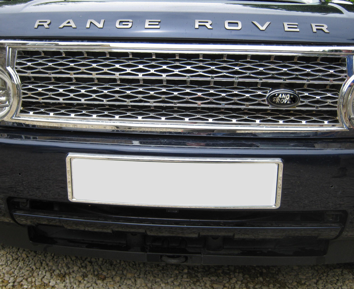 Front Number Plate Plinth - Chrome - for Range Rover L322