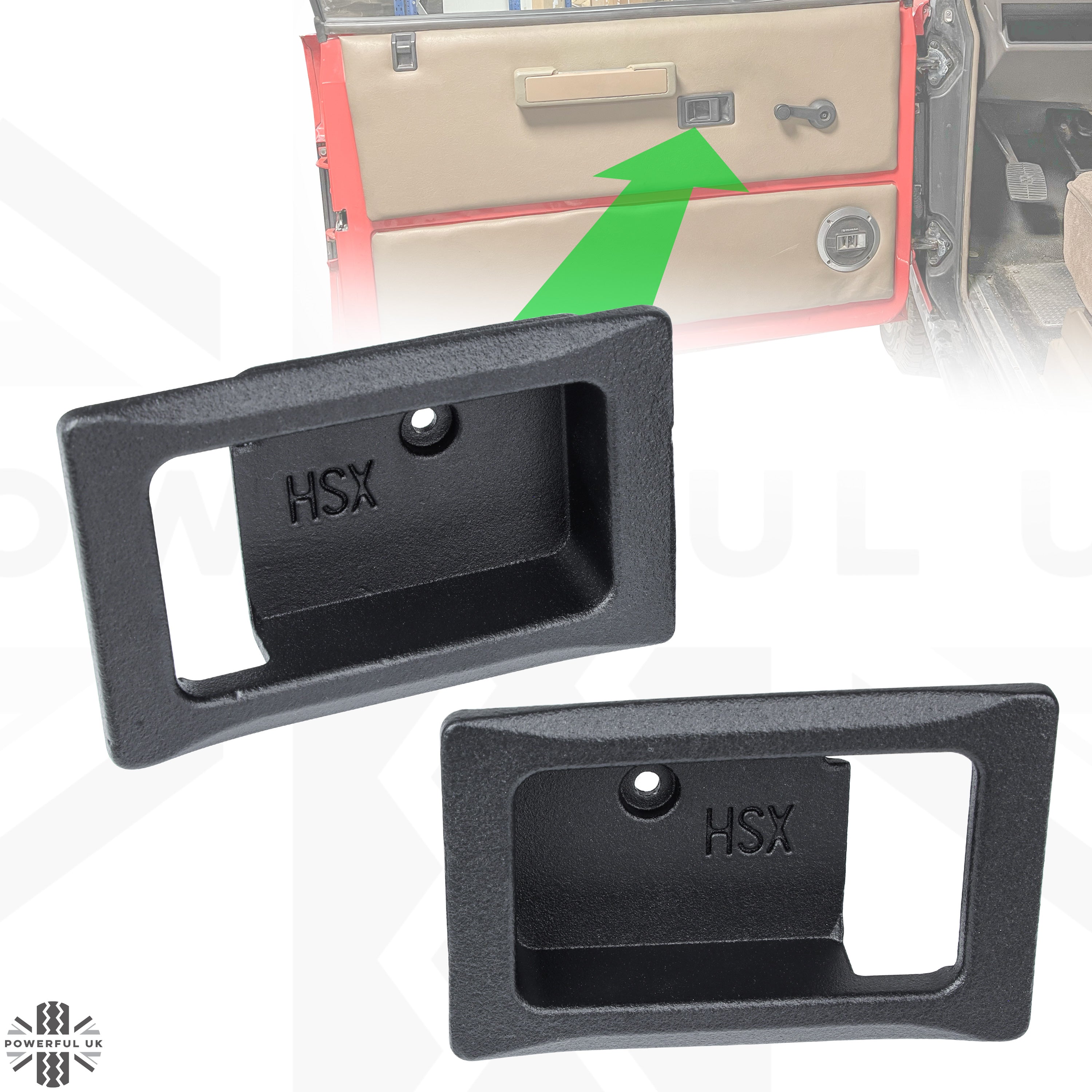 Range Rover Classic Installing Rear Handle 2x Door Handle Bowls for Range Rover Classic - Satin Black – Powerful UK