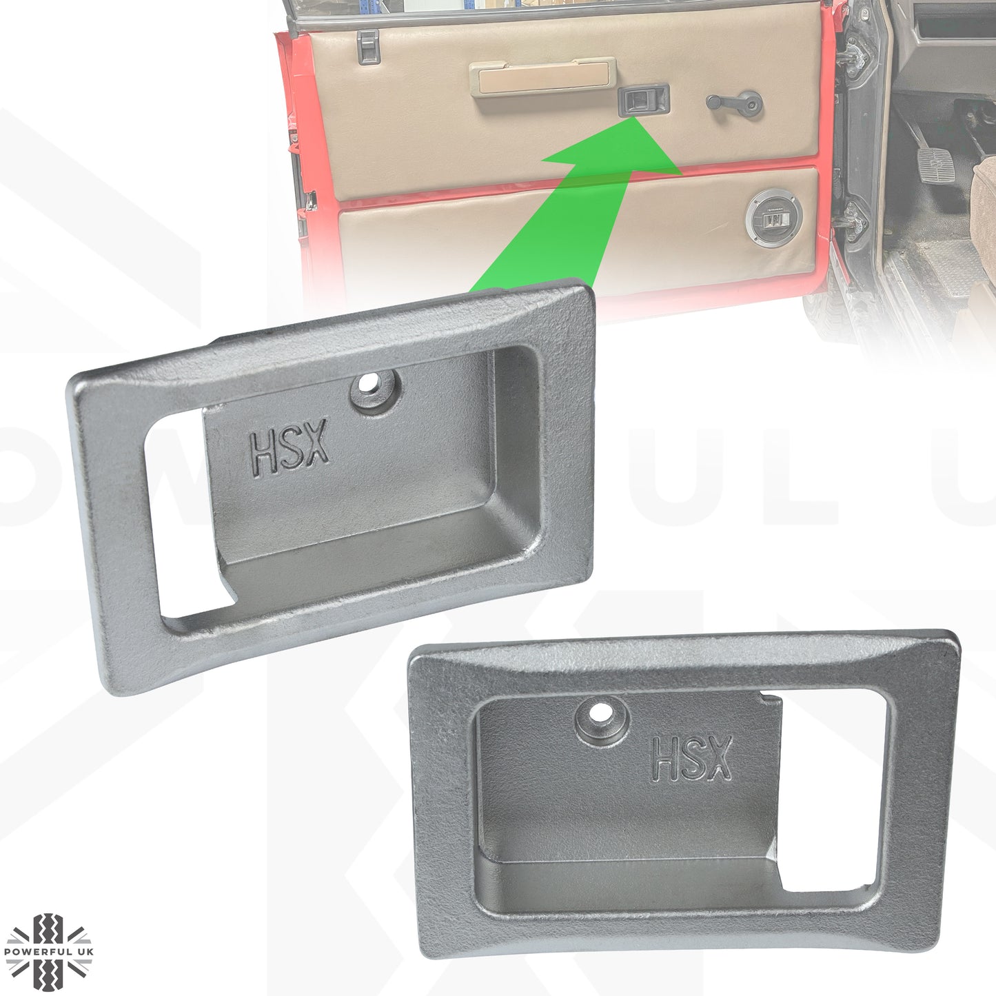 2x Door Handle Bowls for Range Rover Classic - Foundry Finish