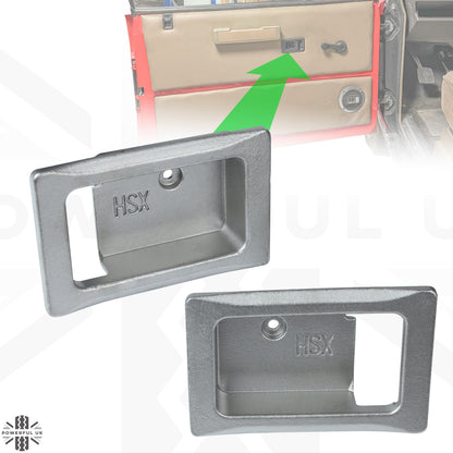 2x Door Handle Bowls for Range Rover Classic - Foundry Finish