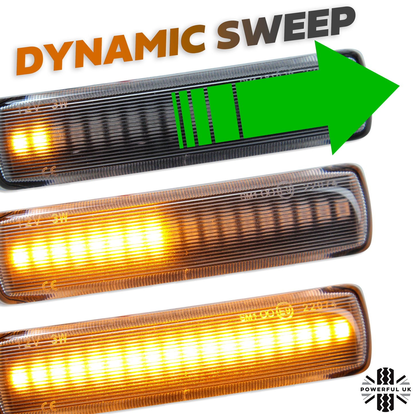 LED Dynamic Sweep Side Repeaters for Range Rover Sport L320 (Pair) - Clear