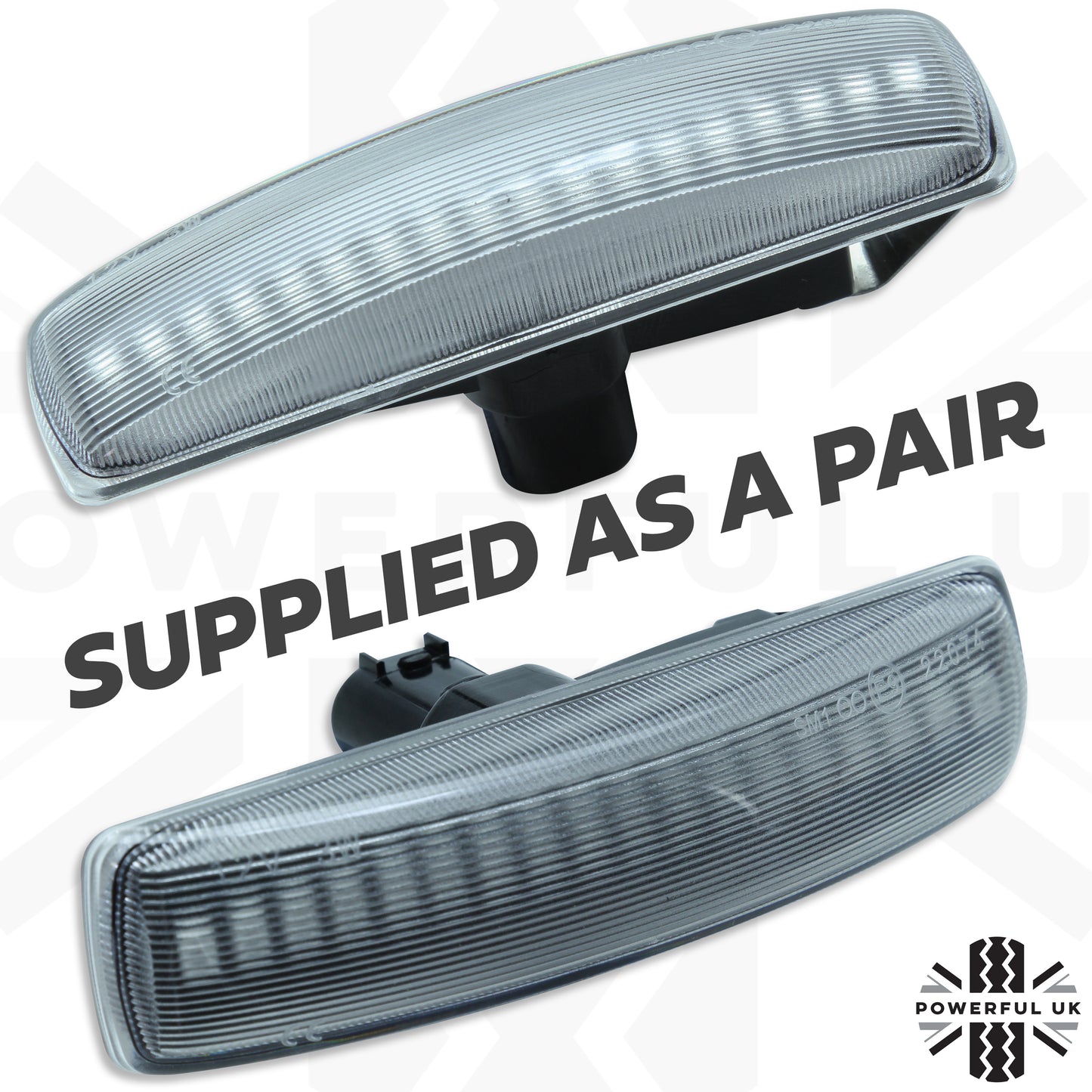 LED Dynamic Sweep Side Repeaters for Range Rover Sport L320 (Pair) - Clear