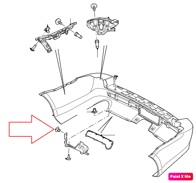 4x Clips (6.3x22mm Plastic Push Pin type) for Range Rover Sport L320 - Genuine