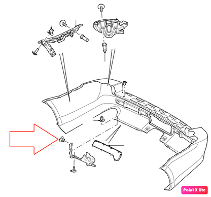 4x Clips (6.3x22mm Plastic Push Pin type) for Range Rover Sport L320 - Genuine