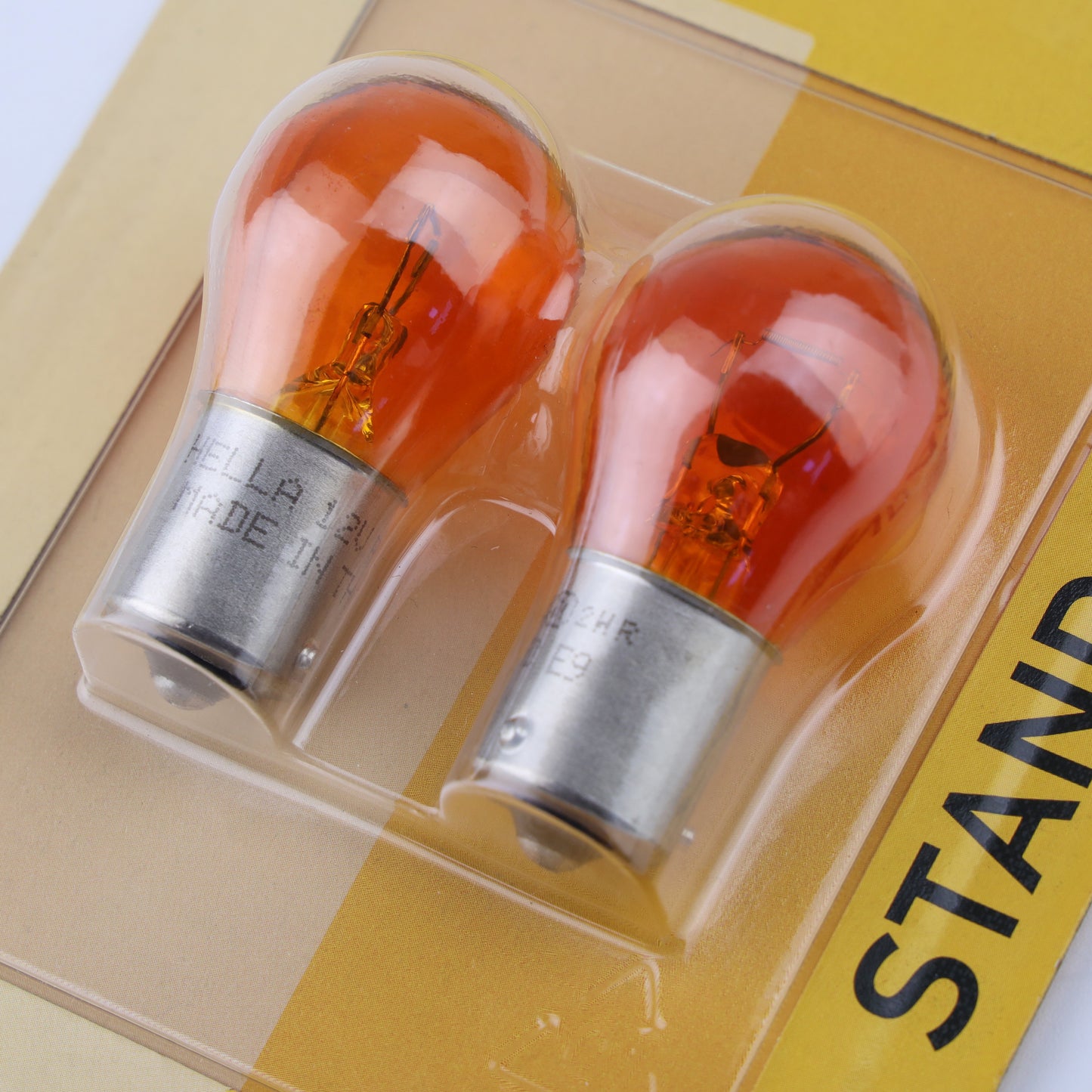 2x Hella AMBER Indicator Bulbs (Offset Pins)