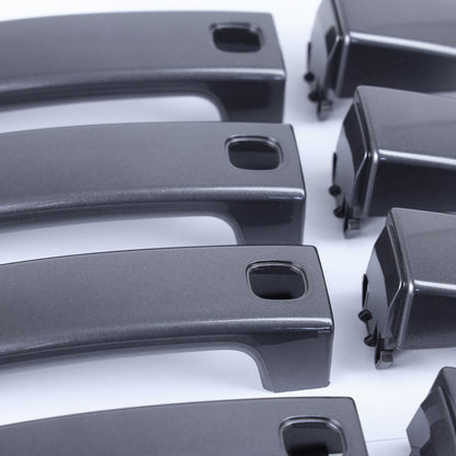 Door Handle 'Skins' for Land Rover Discovery 4 (with hole for button)  - Corris Grey