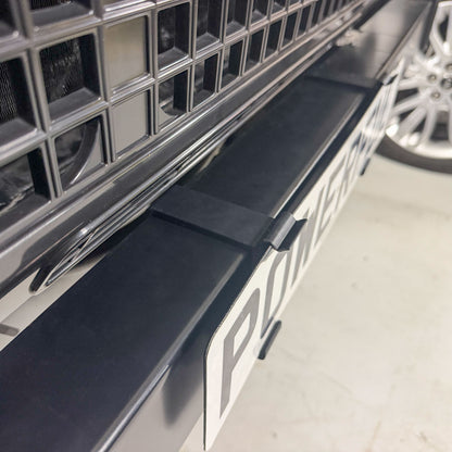 2x Square Bumper Number Plate Holders for Land Rover Classic Defender