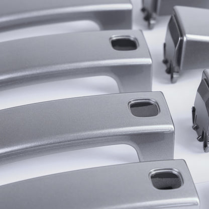 Door Handle 'Skins' for Land Rover Discovery 4 (with hole for button)  - Orkney Grey