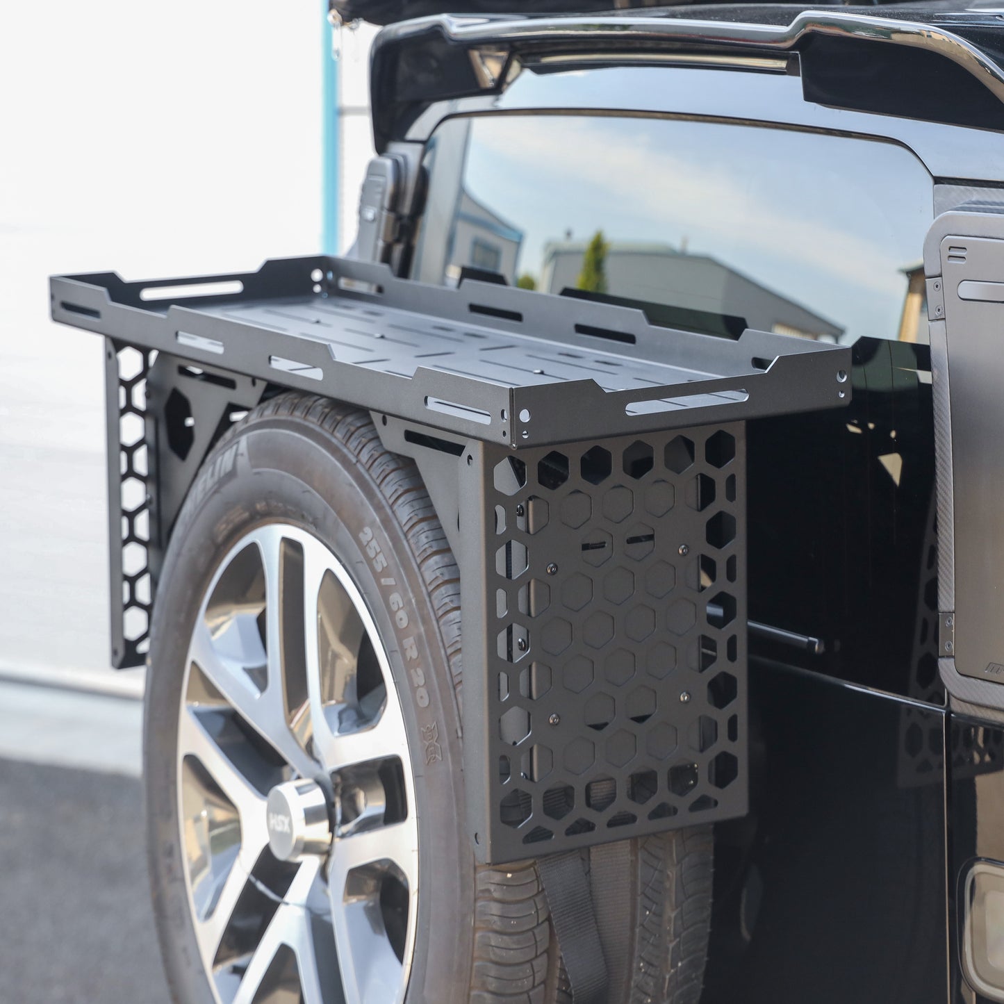 Spare Wheel Mounted Storage Rack for Land Rover Defender L663