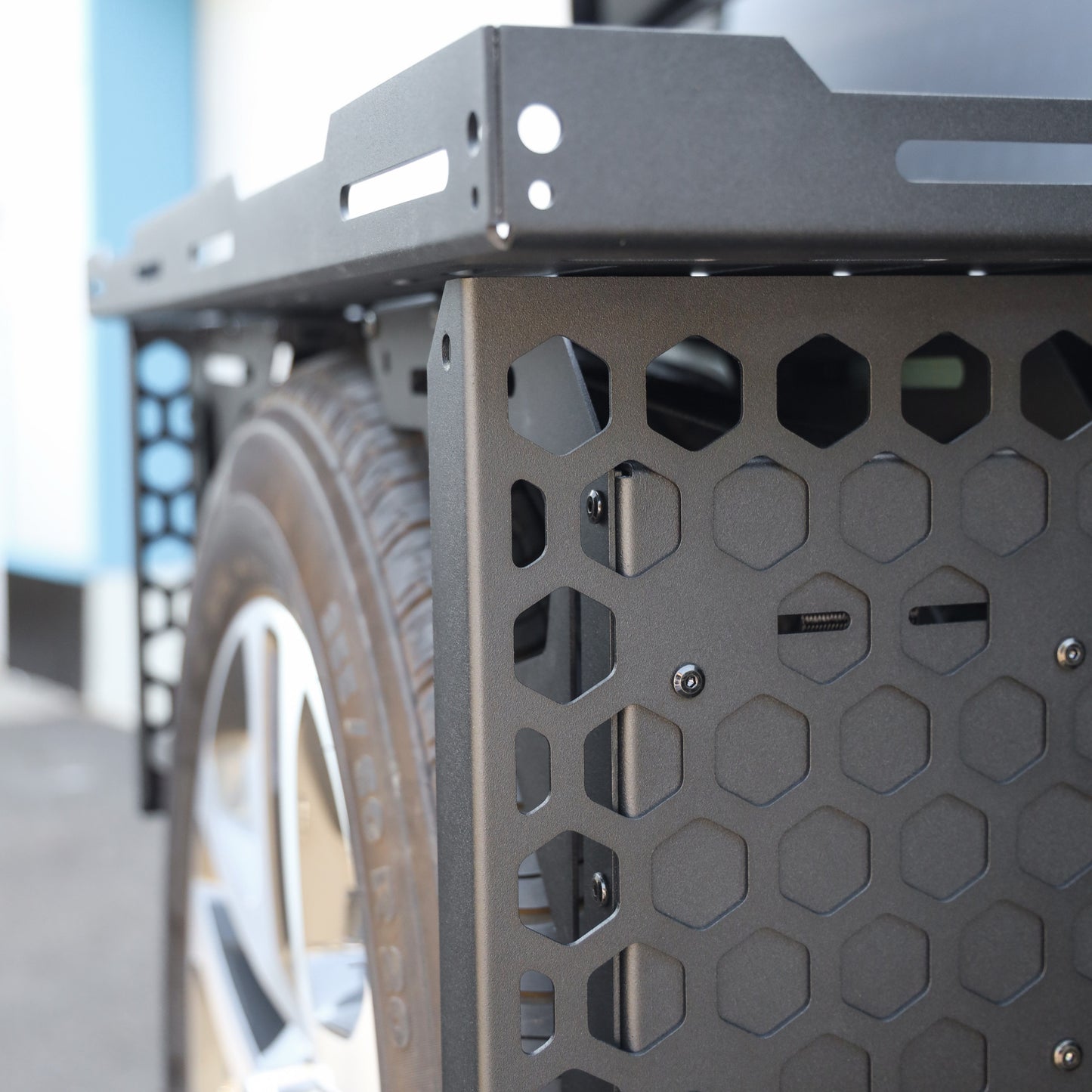 Spare Wheel Mounted Storage Rack for Land Rover Defender L663