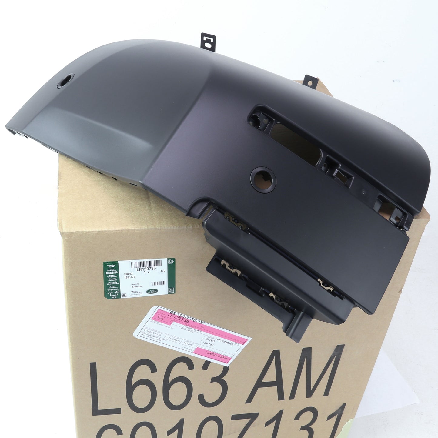 Rear Bumper Corner 'Genuine' for Land Rover Defender L663 in Textured Plastic - RIGHT