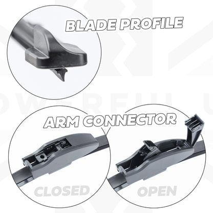 2x Aftermarket Windcreen Wiper Blades for Land Rover Discovery 3/4