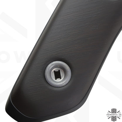 Interior Centre Console Finishers PAIR (Genuine) in Dark Oak for Defender L663