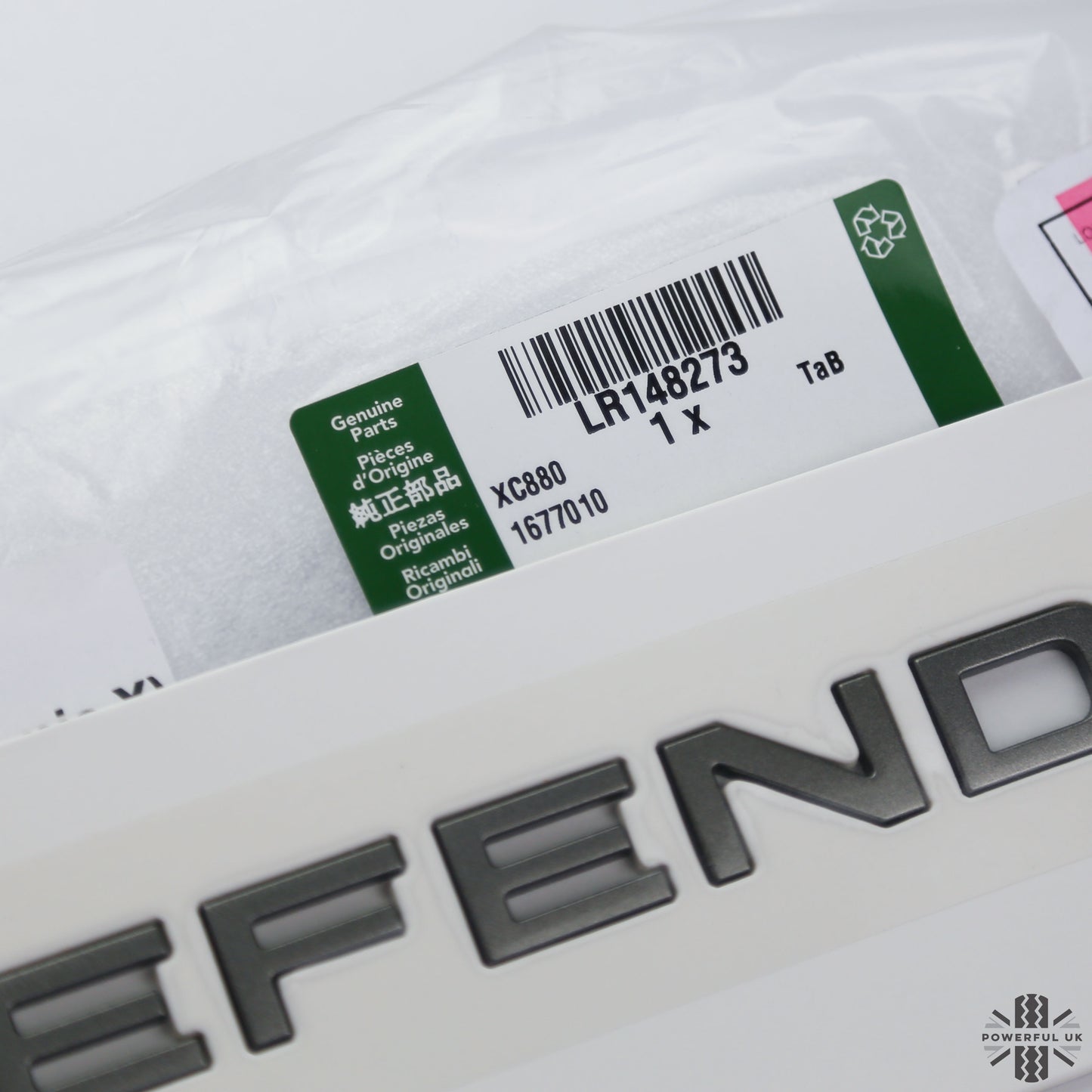 Tailgate Lettering - Silicon Silver - for Land Rover Defender L663