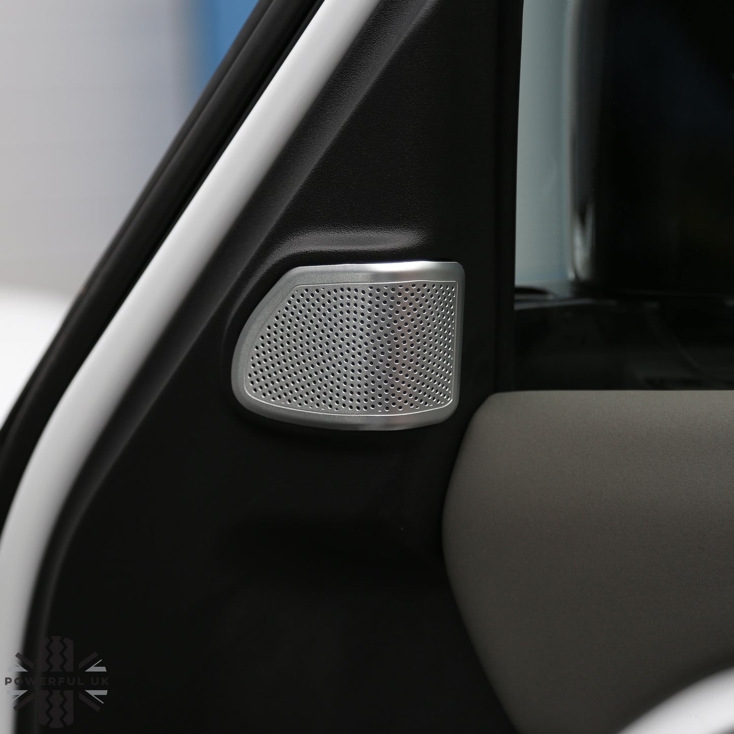 Door Speaker Covers x2 - Silver - for Land Rover Defender L663