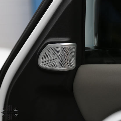 Door Speaker Covers x2 - Silver - for Land Rover Defender L663