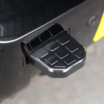 2x Tow Eye Covers for Land Rover Defender L663 - Square Patterned Top - Gloss Black