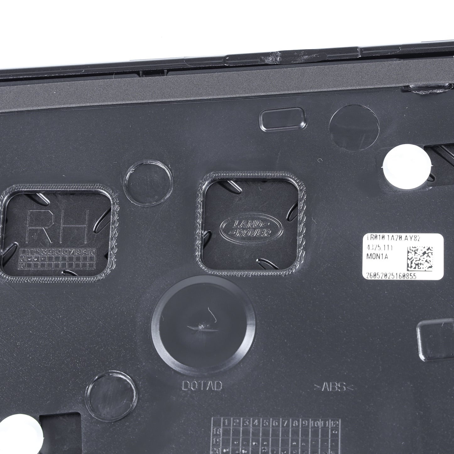 Chequer Bonnet Trim (Genuine) for Land Rover Defender L663 -  Gloss Black - Right