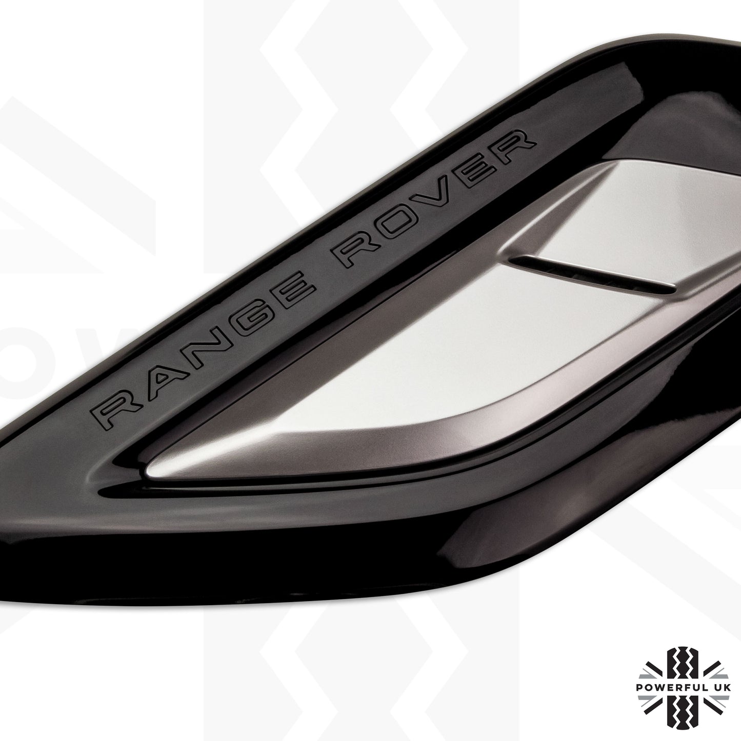 Bonnet Vents (2018) - Genuine - Gloss Black + Silver for Range Rover Sport