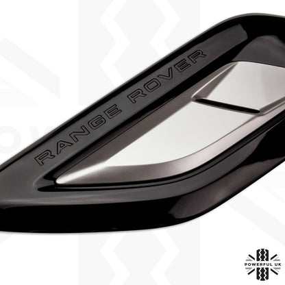Bonnet Vents (2018) - Genuine - Gloss Black + Silver for Range Rover Sport