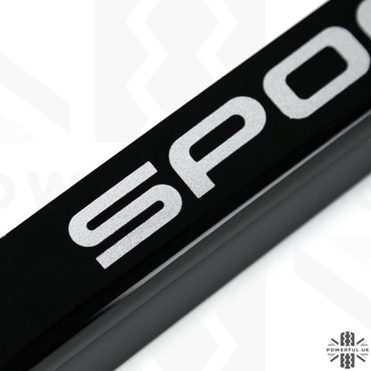 Door Sill Covers in Black with Silver Sport Logo for Range Rover Sport L494