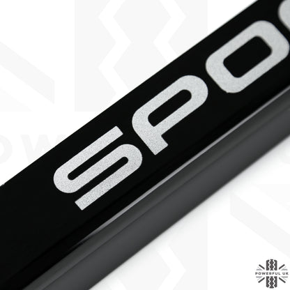 Door Sill Covers in Black with Silver Sport Logo for Range Rover Sport L494