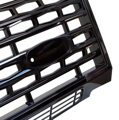 Adventurer Style Front Grille - Gloss Black - for Land Rover Defender