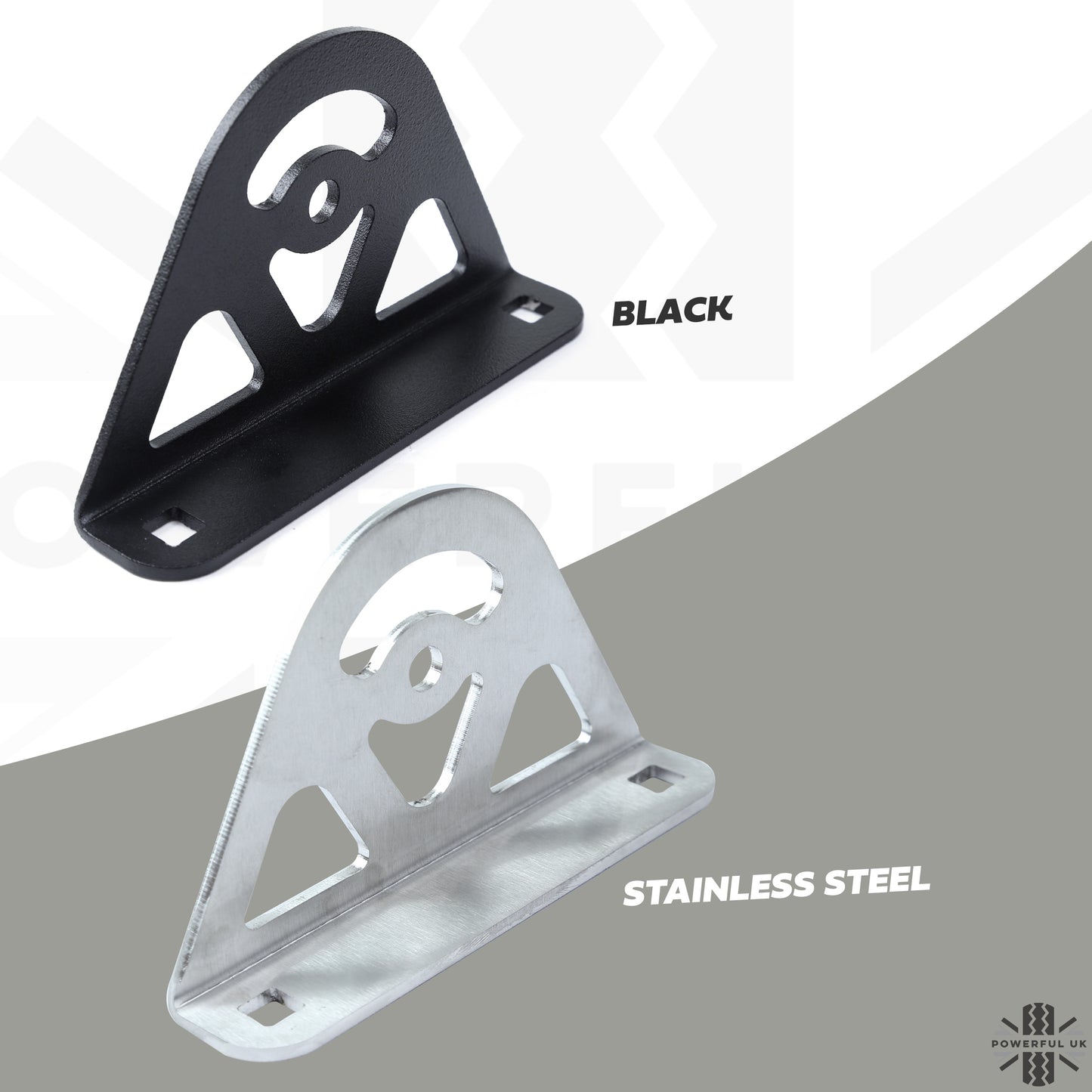 Roof Accessory Mount End Plates x2 for Land Rover Defender L663 - Stainless Steel