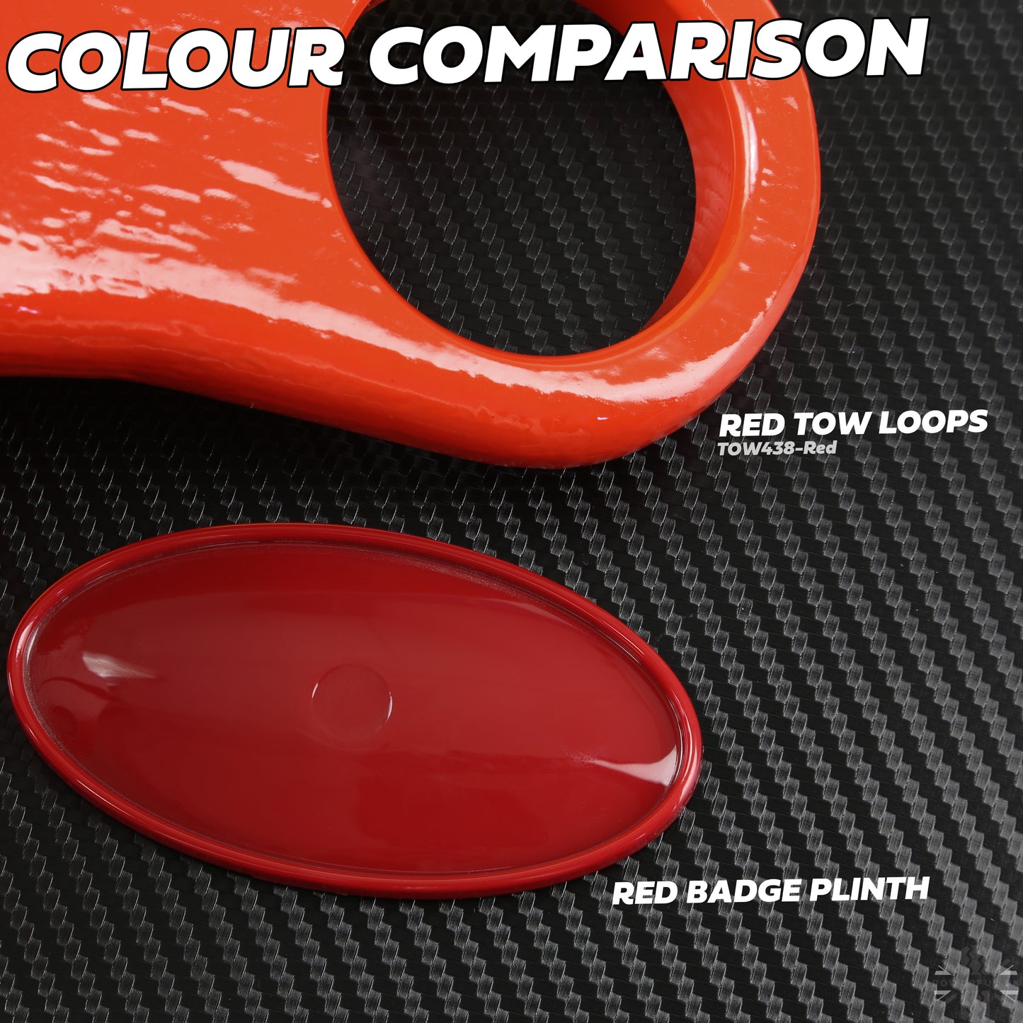 Black & Silver Badge on Red Plinth for Land Rover Defender L663