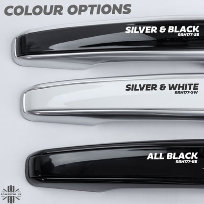 'Autobiography Style' Door Handles Skins in Black for Land Rover Discovery 5 - 8pc with Left Key Release